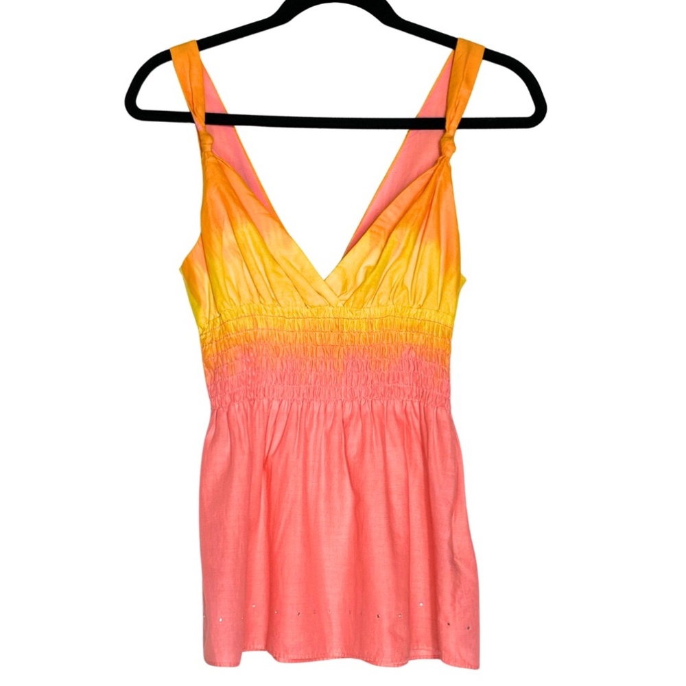 Laundry by Shelli Segal Peplum Ombré Embellished Top - Size M